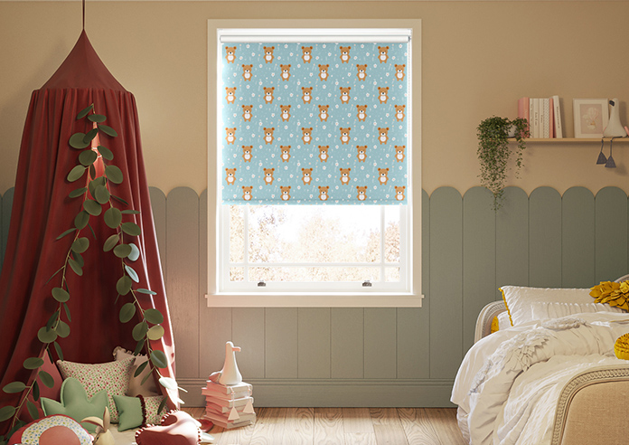 Teddy Trails, Baby Blue - Roller Blind - Image 3